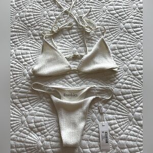 Frankie’s Bikini white triangle bikini